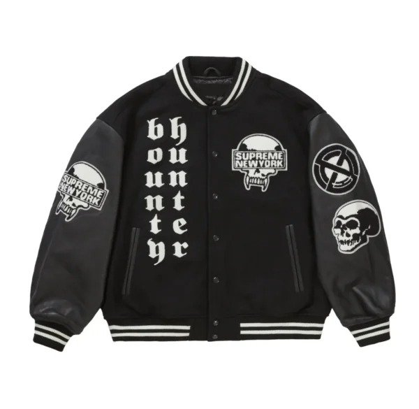 Supreme Bounty Hunter Black Varsity jacket